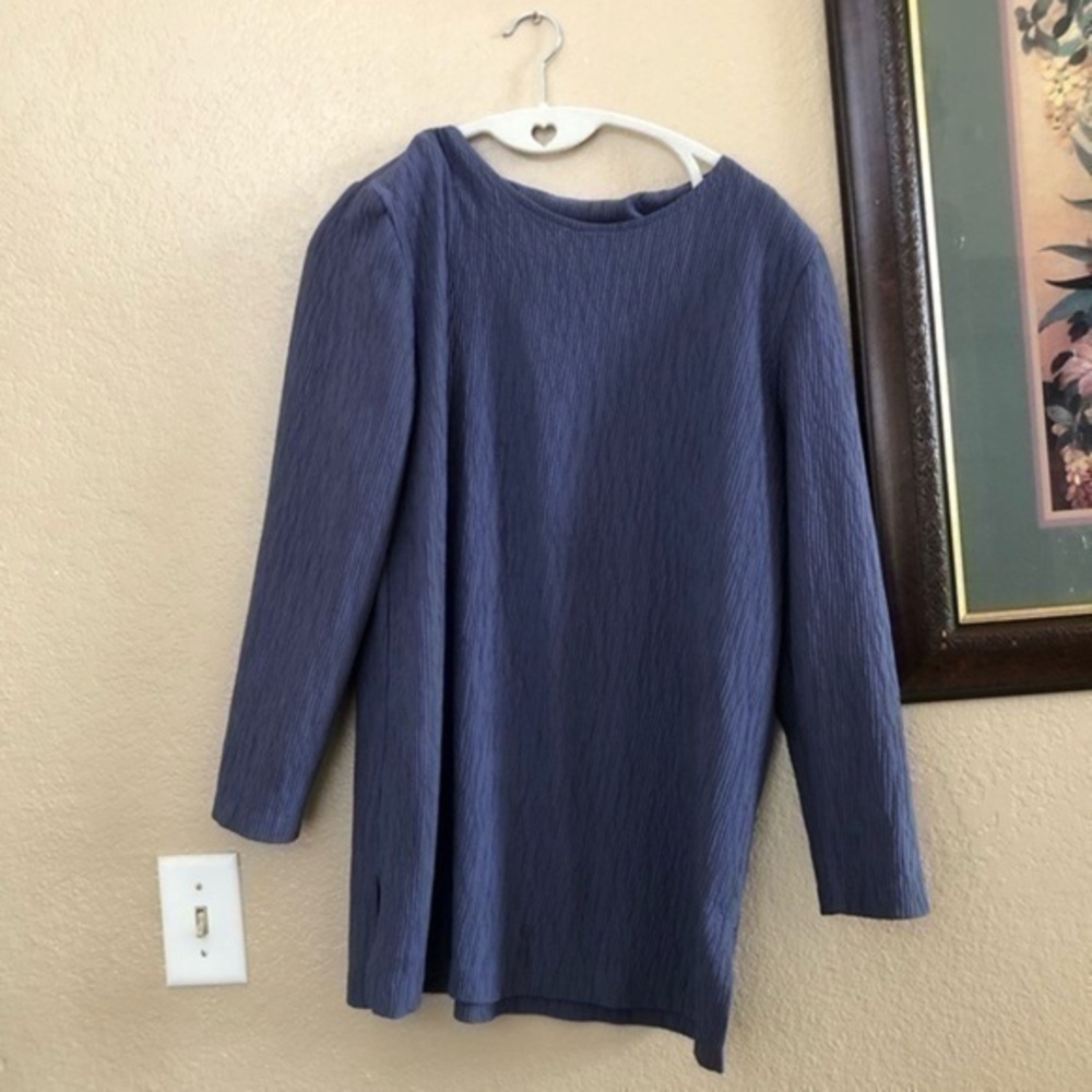 Vintage Essential By Worthington Padded Shoulder Top Size Medium